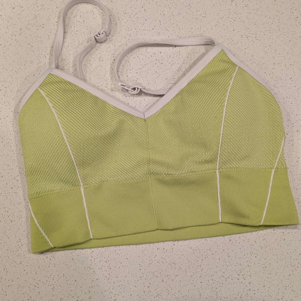 Aerie Lime Green Longline Sports Bra - Picture 2 of 4